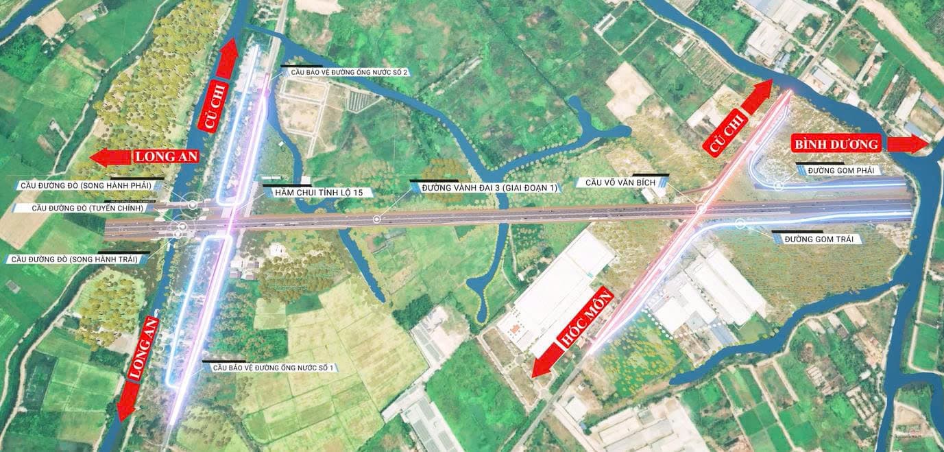 Xây dựng đường vành đai 3 đoạn qua huyện Củ Chi (Km52+580 – Km58+647)